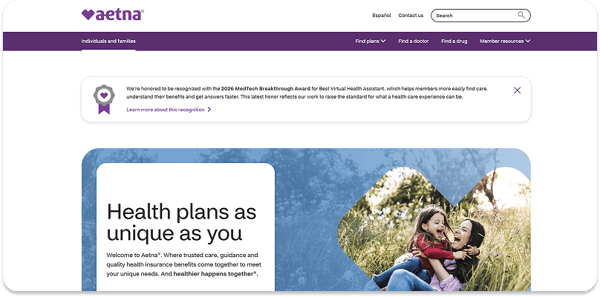 Aetna Homepage