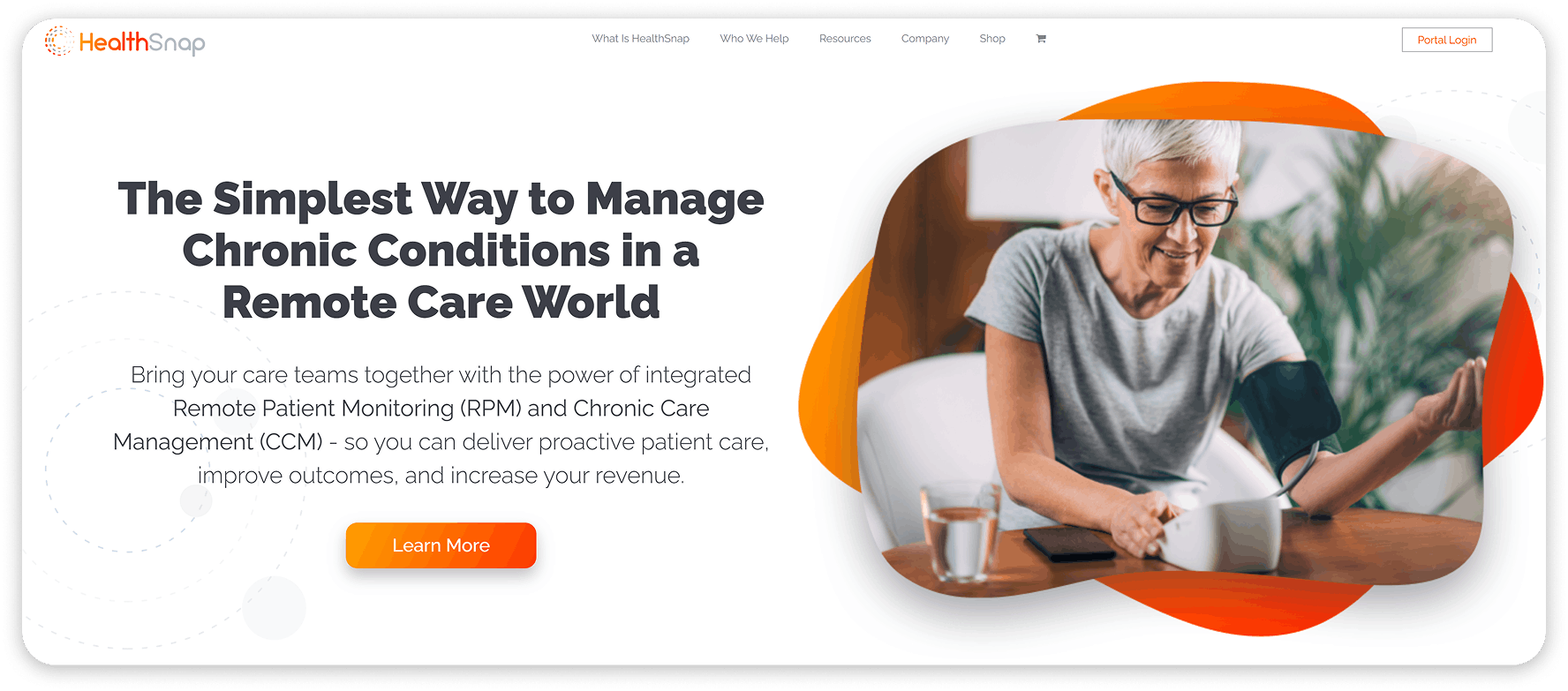 HealthSnap home page