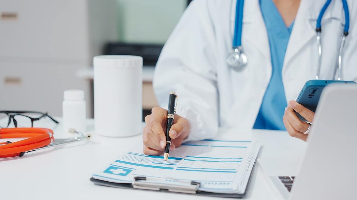 Doctor with notepad